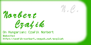 norbert czafik business card